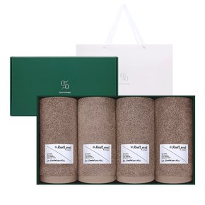 송월타올 1퍼센테이지 모카무스 210g 40수 타올 4P 선물세트