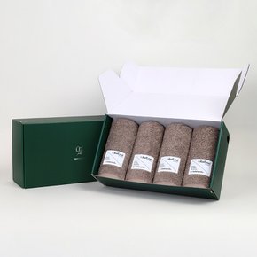 송월타올 1퍼센테이지 모카무스 210g 40수 타올 4P 선물세트