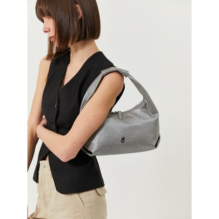 배드지지 HALF MOON BAG, SILVER