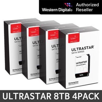 WD [WD공식판매점] WD ULTRASTAR DC HC320 패키지 8TB 4PACK HDD 하드디스크