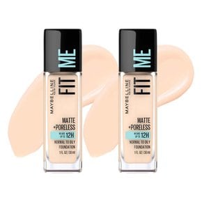 Maybelline 메이블린 뉴욕 핏 미 매트 포어리스 파운데이션 30ml 105 페어 아이보리 2개