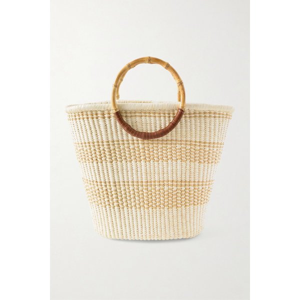 가죽 트리밍 스트로 토트백 46376663163043967