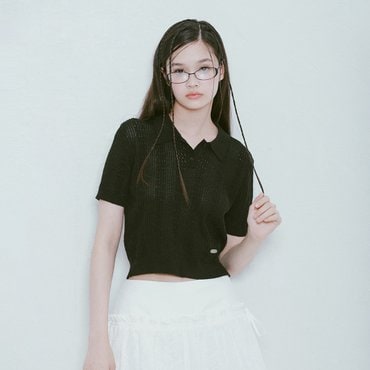 레이브 Collar Knit in Black VK4MP270-10