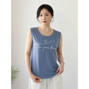 하트 스판 나시 티셔츠  여름 라운드넥 데일리 VTS119_P424547243