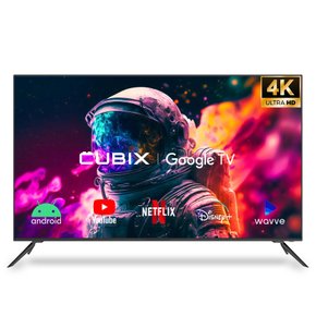 큐빅스 55인치 스마트 TV UHD LED 140cm 구글 안드로이드 에너지1등급 5년AS보증 GTCBX55UHD-A1