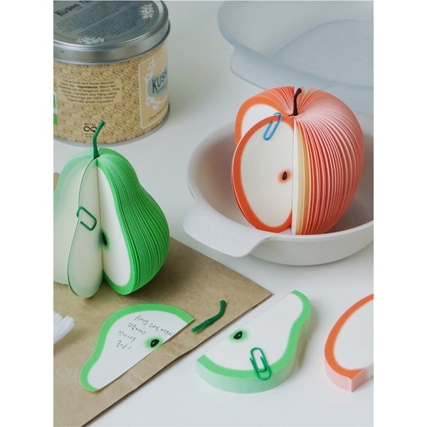 독특한 입체 과일 메모지 떡메모지 100매