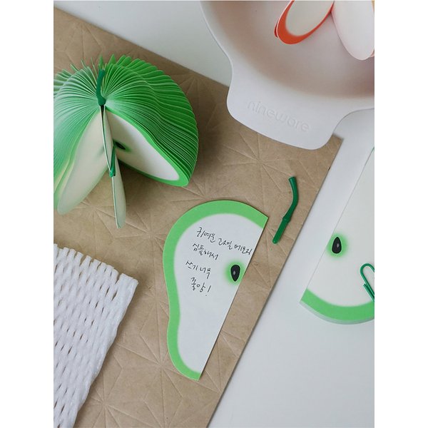 독특한 입체 과일 메모지 떡메모지 100매