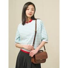 스트라이프 볼륨 소매 스웨트 셔츠  아쿠아 (BF5342C040)