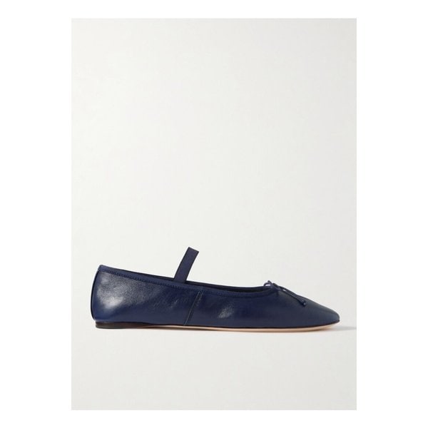 로플러 랜달 레오니 보우 장식 가죽 플랫 네이비 1647597357824580