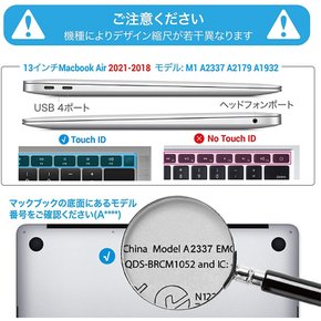 iBenzer 2022 2021 2020 MacBook Air 13 M1 A2337 A2179 A1932 + + 13 Mac Air (2022-2018) -KR