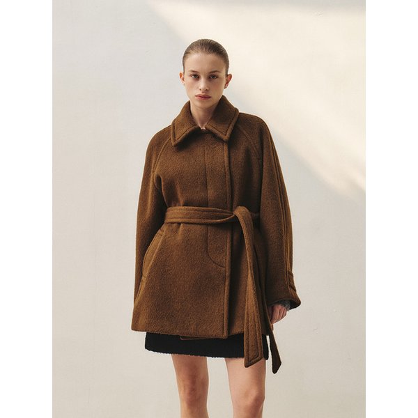RTW CAMEL HAIR SEMI DOUBLE HALF COAT_2COLORS