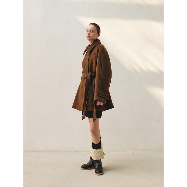 RTW CAMEL HAIR SEMI DOUBLE HALF COAT_2COLORS