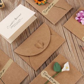 하트 밀봉 크라프트 카드봉투 소(10X7cm)