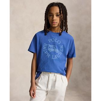 폴로 랄프 로렌 폴로 키즈 남아 8-18세 로고 코튼 저지 티(CWPOTSHY8021290400)