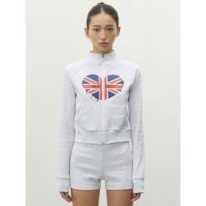 MELTING UNION JACK ZIP UP WHITE MELANGE