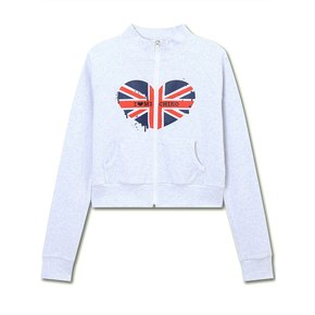 MELTING UNION JACK ZIP UP WHITE MELANGE