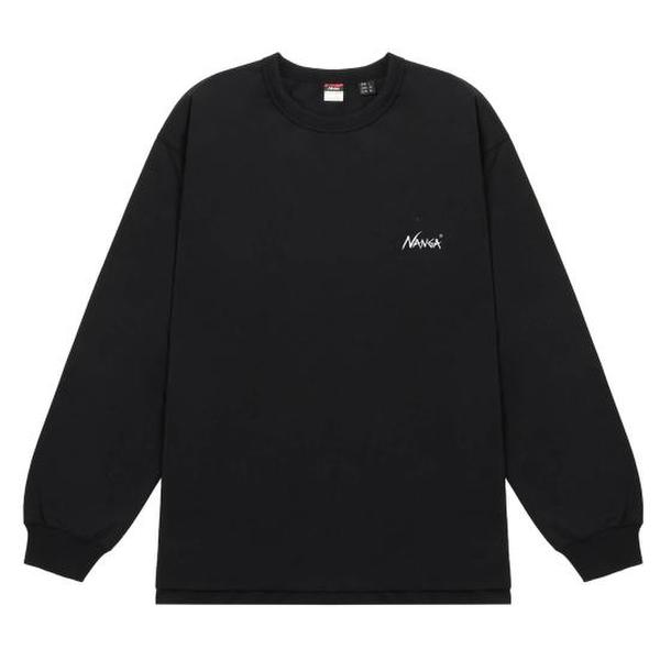 확대된 대표 난가 긴팔 티셔츠 ECOHYBRIDLIFEISAJOURNEYLSTEE BLACK DOM