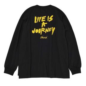 난가 긴팔 티셔츠 ECOHYBRIDLIFEISAJOURNEYLSTEE BLACK DOM