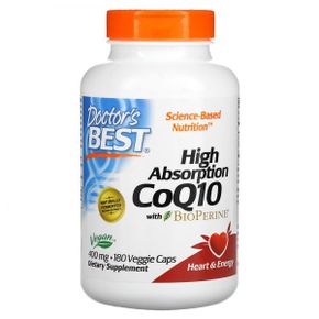 닥터스베스트 고흡수 CoQ10 및 BioPerine 함유 400mg 180정