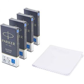 영국 파카 만년필 Parker Quink Fountain Pen Refills Long Cartridges Washable Blue Ink Pack