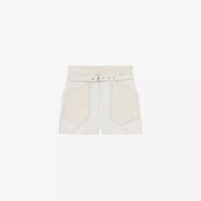 5468192 IRO Necati stitched-patchwork leather shorts