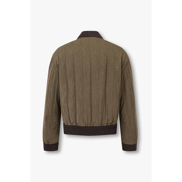 남성 니트 트리밍 지퍼 블루종 자켓 A115317010000