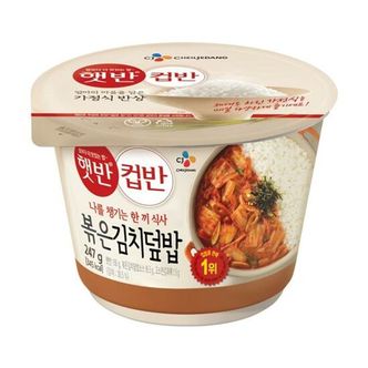 제이큐 즉석백미밥 즉석밥 CJ 즉석밥볶은김치덮밥컵반 247g X ( 2매입 )