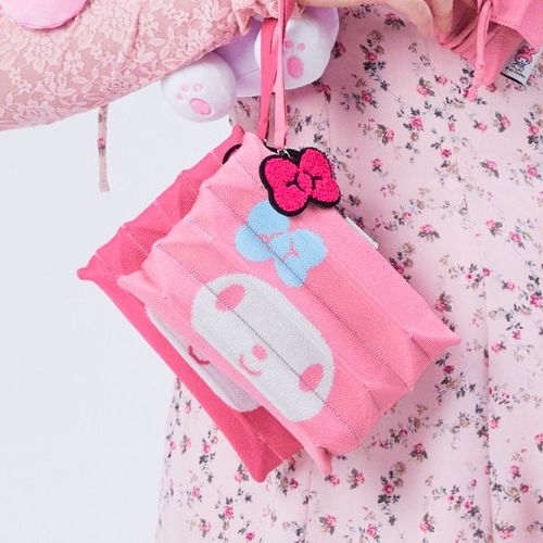 Lucky Pleats Knit Clutch S My Melody Pink Punch