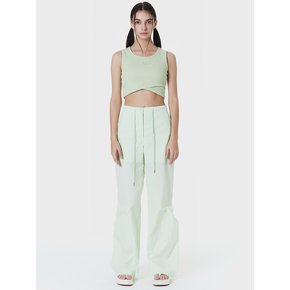 TWO-TUCK STRING SLIM WIDE PANTS MINT MBCSPA002MT