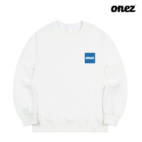 원즈 OZ 기모 맨투맨 SQUARE BOX LOGO (OZ070) 화이트