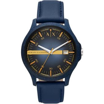  미국 알마니 시계 AX Armani Exchange Mens Three-Hand Date Blue 레더 워치 Model AX2442 16834