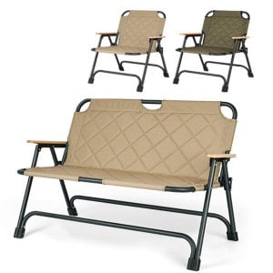 아마존 SunnyFeel 아웃도어 캠핑 2인용 접이식 의자 1인용 캐주얼 알루미늄 체어