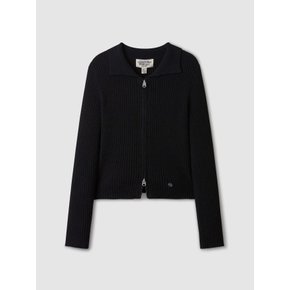 Collar Boucle Zip-up Cardigan / WHCKE2331F