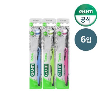 SUNSTAR GUM GUM 검 치과 청소년 칫솔(10~18세) 904 6개입