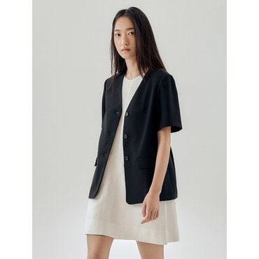 FRONTROW [Drama Signature] Collarless Summer Jacket_2color