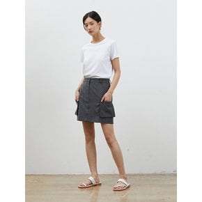 [리퍼브] OUT POCKET MINISKIRT GREY