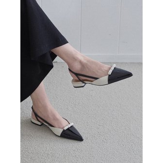 사뿐 [단독] 베셀라 리본 슬링백 플랫슈즈 (2cm)