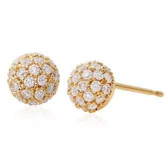 메리그린 14K GF 골드필드 핀 큐빅볼 귀걸이 싸이키