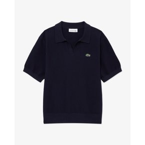 26SS 여성 오픈카라 피케 스웨터 폴로 셔츠 PF300E-56G   166 (네이비)