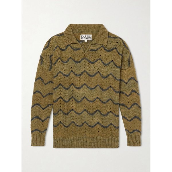 카틱 리서치 스트라이프 코튼 폴로 스웨터 46376663162975414