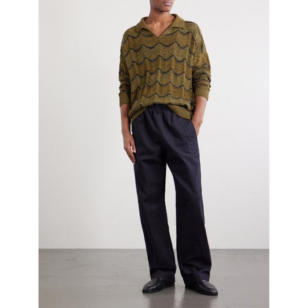 카틱 리서치 스트라이프 코튼 폴로 스웨터 46376663162975414