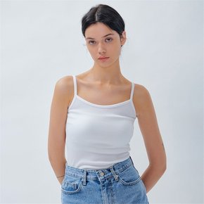 BASIC RIBBED SLEEVELESS WHITE