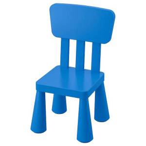 이케아 SSG 맘무트 의자 실내외겸용 블루 39x36x67cm 폴리프로필렌