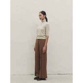 BASIC WIDE PANTS DARK BEIGE MBBFPA01917