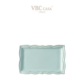 VBC까사 듀칼레 바로크 사각접시L 아쿠아마리나(18.5cm)