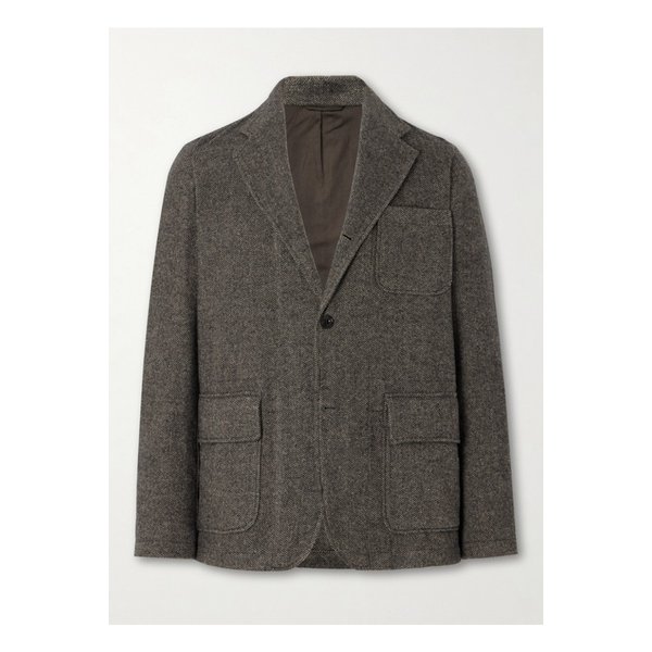 하트퍼드 조이 헤링본 울 혼방 블레이저 브라운 46376663162884255