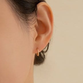 14k 심플 라운드 원터치 링 귀걸이 (14k골드) A01 [골드:M(10.5mm)낱개]