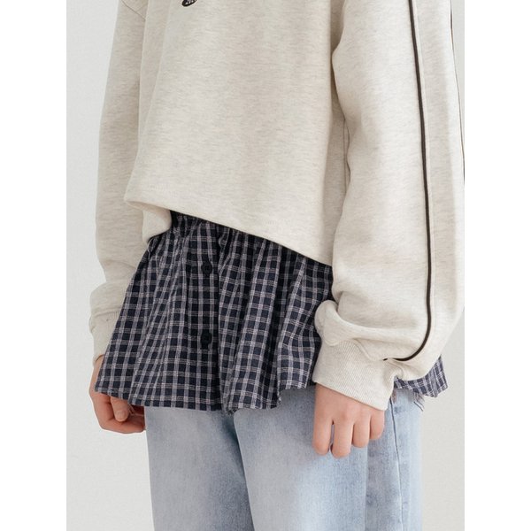 셔츠라이크 레이어드 스커트(네이비)