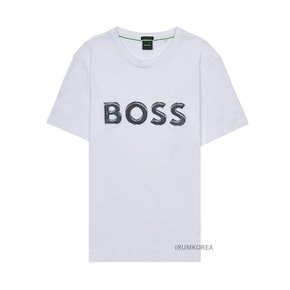 [휴고보스] SS25 남성 로고 프린트 티셔츠 50535273 100