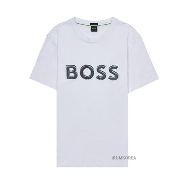 BOSS [휴고보스] SS25 남성 로고 프린트 티셔츠 50535273 100